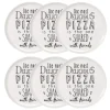 Maisons Du Monde Assiette à Pizza En Porcelaine Blanche Imprimée – Lot De 6 20