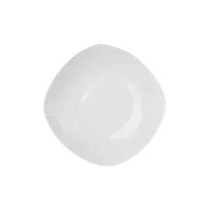 Wadiga Assiette à Soupe Carrée En Porcelaine Blanche – Lot De 12 6