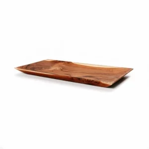 Bazar Bizar Assiette à Sushi En Bois De Teck Grande Rectangulaire 10