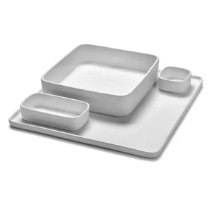 Serax Assiette Carrée En Porcelaine Blanche 24x24cm 14