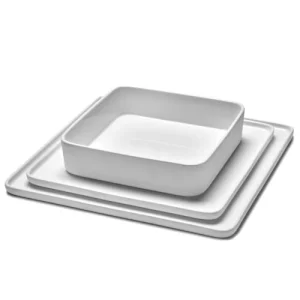 Serax Assiette Carrée En Porcelaine Blanche 28x28cm 12