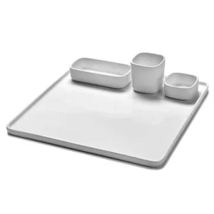 Serax Assiette Carrée En Porcelaine Blanche 28x28cm 16