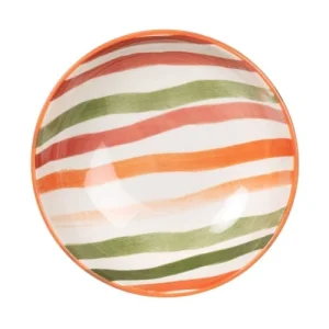 Maisons Du Monde Assiette Creuse En Grès Motifs Traits Multicolores 6