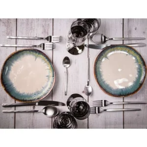 Kare Design Assiette En Céramique Blanche Et Bleue D20 – Lot De 4 15