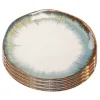 Kare Design Assiette En Céramique Blanche Et Bleue D26 – Lot De 4 20