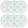 Maisons Du Monde Assiette Plate En Grès Blanc à Motifs Bleus Et Gris – Lot De 6 16