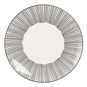 Maisons Du Monde Assiette Plate En Grès Blanc Motifs à Rayures – Lot De 6 9