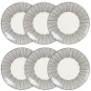 Maisons Du Monde Assiette Plate En Grès Blanc Motifs à Rayures – Lot De 6 19