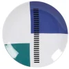 Maisons Du Monde Assiette Plate En Grès Blanc Motifs Graphiques Bleus Et Verts – Lot De 6 17