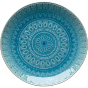 Kare Design Assiette Plate En Grès Bleu D21 – Lot De 4 9