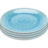 Kare Design Assiette Plate En Grès Bleu D21 – Lot De 4 5