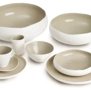 Sibo Homeconcept Assiette Plate En Grès De Table Beige 28 Cm – Lot De 6 6