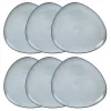 Maisons Du Monde Assiette Plate En Grès Gris – Lot De 6 20