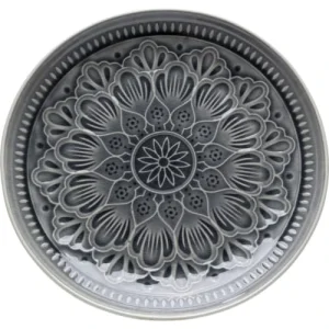 Kare Design Assiette Plate En Grès Gris D27 – Lot De 4 13