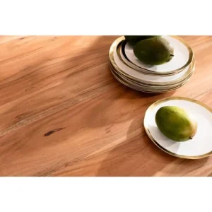 Kare Design Assiette Plate En Porcelaine Blanche Et Dorée D25 13