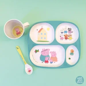 Petit Jour Paris Assiette Plateau à Compartiments Peppa Pig 11