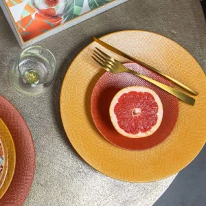 Table Passion Assiette Safran 31 Cm En Grès Jaune 6