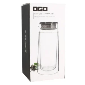 OGO Living Carafe Infuseur Double Paroi En Verre 650 Ml 10