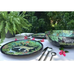 Les Jardins De La Comtesse Grande Assiette Plate En Mélamine Avec Des Motifs Jungle 28 Cm 12