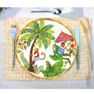 Les Jardins De La Comtesse Grande Assiette Plate En Mélamine Décorée De Singes De Bali Ø 28 Cm 8