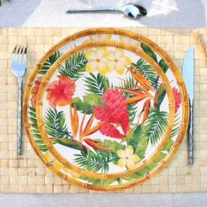 Les Jardins De La Comtesse Grande Assiette Plate En Mélamine Imprimé De Fleurs Exotiques Ø 28 Cm 8