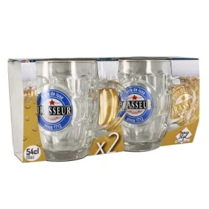 Novastyl Lot De 2 Bocks à Bière En Verre 54cl 6