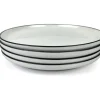 Becquet Lot De 4 Assiettes Plates En Céramique Blanc 5