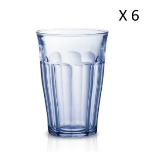 Duralex Lot De 6-Verre à Cocktail 36cl En Verre Trempé Résistant Teinté Marine 15