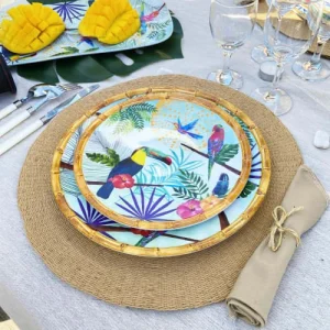 Les Jardins De La Comtesse Petite Assiette Plate En Mélamine 23 Cm Imprimé De Toucans 7