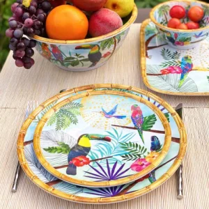 Les Jardins De La Comtesse Petite Assiette Plate En Mélamine 23 Cm Imprimé De Toucans 9