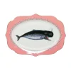 Yvonne Ellen Plat En Porcelaine Baleine 36x25cm 5