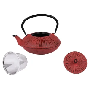 Table Passion Théière En Fonte Avec Filtre Inox 1.2 L Rouge 7