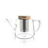 OGO Living Théière En Verre Borosilicate Et Couvercle En Bois 1L 7