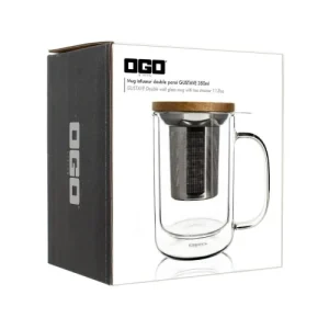 OGO Living Tisanière En Verre Double Paroi 350 Ml 10