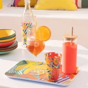 Maisons Du Monde Verre à Spritz En Verre Imprimé Orange – Lot De 6 13