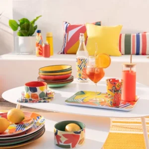 Maisons Du Monde Verre à Spritz En Verre Imprimé Orange – Lot De 6 11