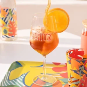 Maisons Du Monde Verre à Spritz En Verre Imprimé Orange – Lot De 6 9