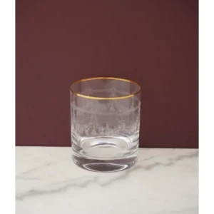 Wadiga Verre à Whisky Avec Motifs Gravés Et Liseré Doré 7